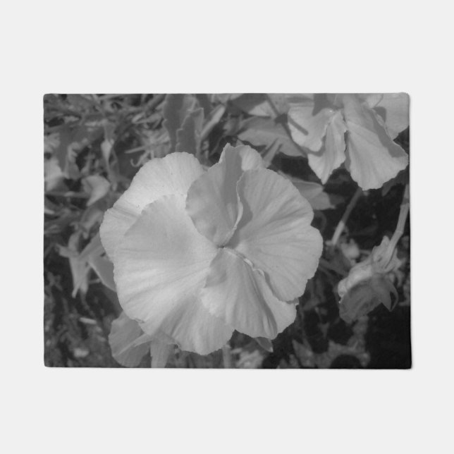 Schöne weiße Blume Fußmatte (Vorderseite)