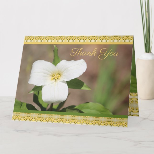 Schöne weiße Blume Karte (Vorderseite)