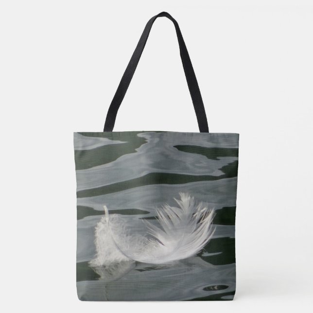 Schöne weiße Feder Tasche (Vorderseite)