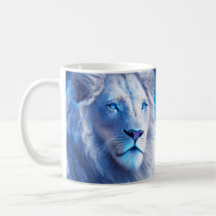 Schöne weiße Mystik mit blauen Augen Kaffeetasse