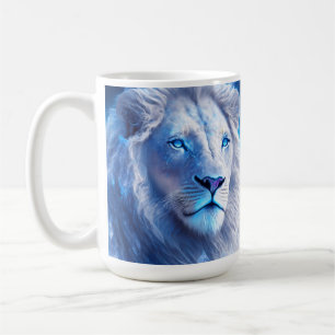 Schöne weiße Mystik mit blauen Augen Kaffeetasse