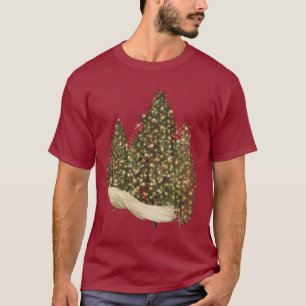 Schöne weiße Pfau-u. Weihnachtsbäume T-Shirt
