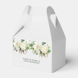 Schöne weiße Rosen Geschenkschachtel