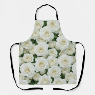 Schöne weiße Rosen Schürze