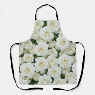 Schöne weiße Rosen Schürze