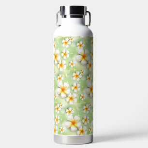 SCHÖNE WEISSE UND GELBE PLUMERIA-BLÜTEN TRINKFLASCHE