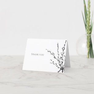 Schöne weiße und schwarze minimalistische Danke