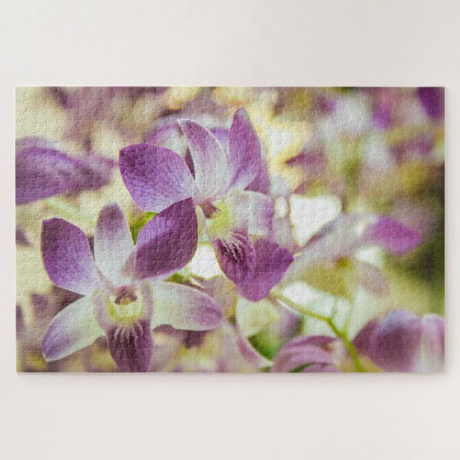 Schöne weiße und violette Blumen (Horizontal)