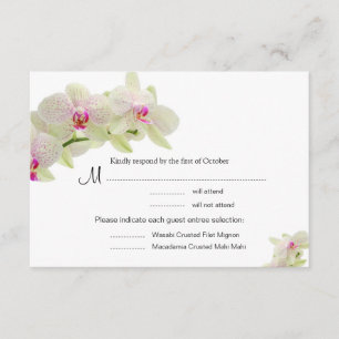 Schöne weißes und heißes Rosa-Orchideen UAWG RSVP Karte