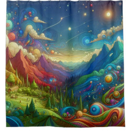 Schöne Welt Duschvorhang