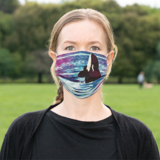 Schöne Whalefläche Mund-Nasen-Maske Aus Stoff
