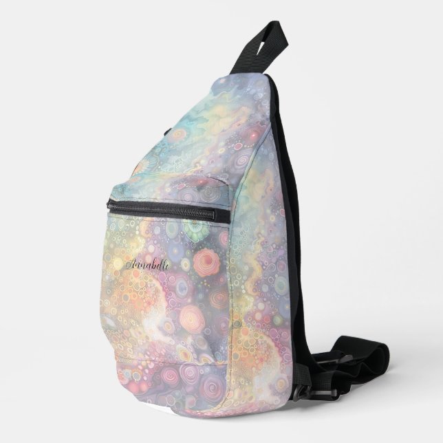 Schöne Whimsikfarben zurück zur Schule Crossbody Bag (Rechte Ecke)