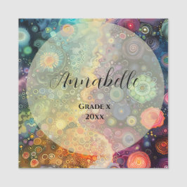 Schöne Whimsikfarben zurück zur Schule Namensschild