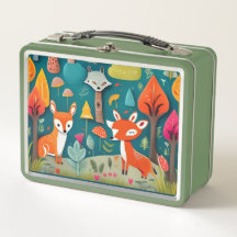 Schöne Whimsischer Wald Szene mit Fox
