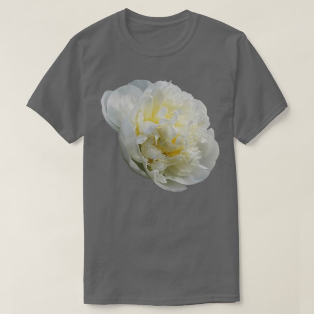 Schöne White Peony Blume T-Shirt (Design vorne)