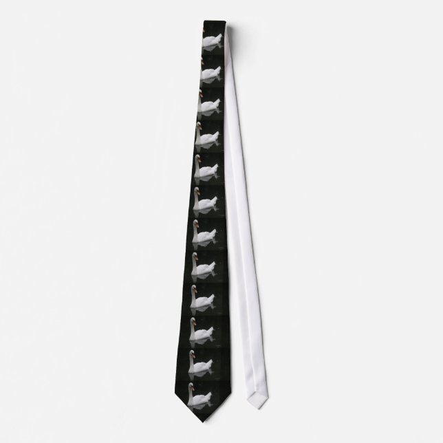 Schöne White Swan Krawatte (Vorderseite)
