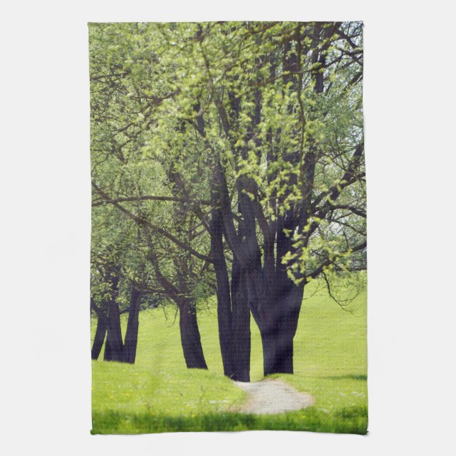 Schöne Wiese Geschirrtuch (Vertikal)