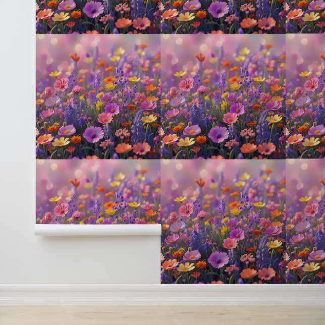 Schöne Wildblume Blumenschale und -klemme Tapete (Anwendung)