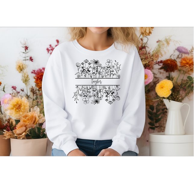 Schöne Wildblume Botanischer Garten Sweatshirt (Von Creator hochgeladen)