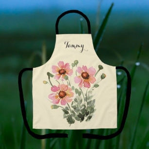 Schöne Wildblume der Wasserfarben Personalisierte Schürze
