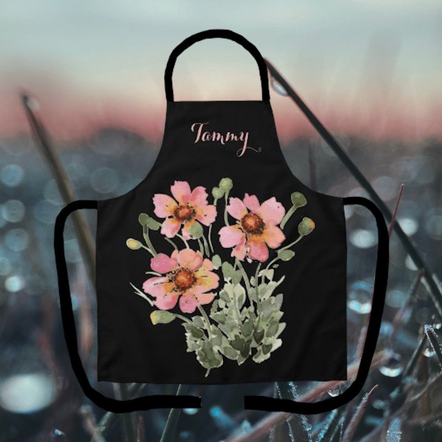 Schöne Wildblume der Wasserfarben Personalisierte  Schürze (Von Creator hochgeladen)