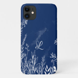 Schöne Wildblume Doodles Monogramm Case-Mate iPhone Hülle