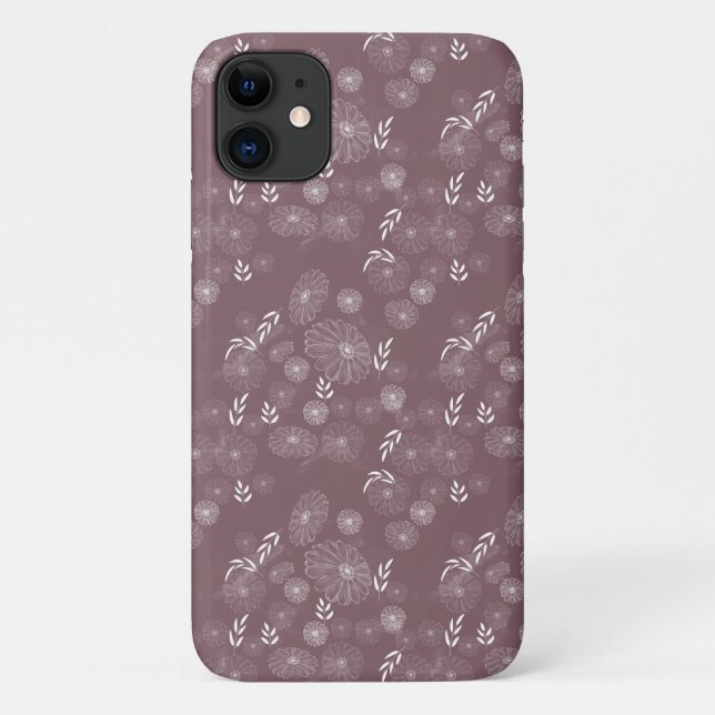 Schöne Wildblume Doodles Muster Case-Mate iP iPhone Hülle (Rückseite)