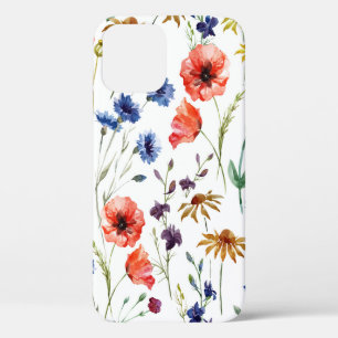 Schöne Wildblumen, Aquarell, Mohn, Case-Mate iPhone Hülle