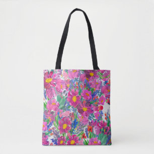 Schöne Wildblumen: Handgezeichnete Kunst. Tasche