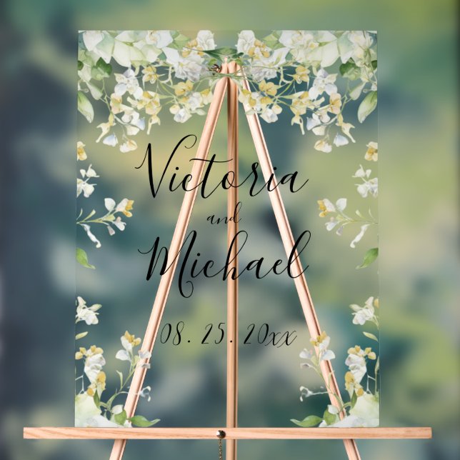 Schöne Wildblumen neutrale Farbensehen Acrylschild (Neutral)