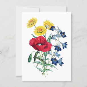 Schöne Wildblumenstrauß-Karte