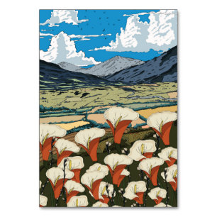 Schöne Wildblumenwiesenlandschaft Tischnummer