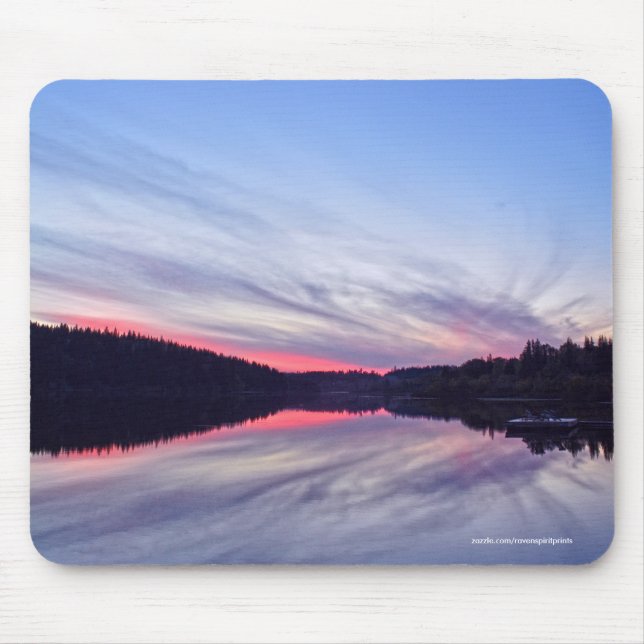 Schöne Wildnis Sonnenuntergang über dem Foto Mousepad (Vorne)