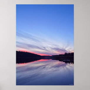 Schöne Wildnis Sonnenuntergang über dem Foto Poster