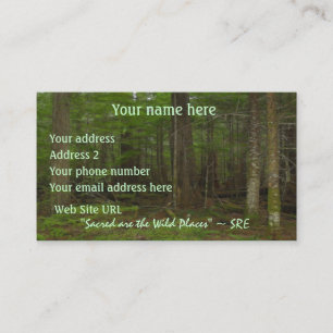 Schöne Wildnis-Szene aus der Natur Visitenkarte