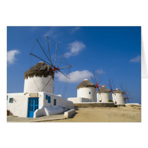 Schöne Windmühlen auf der Insel Mykonos,