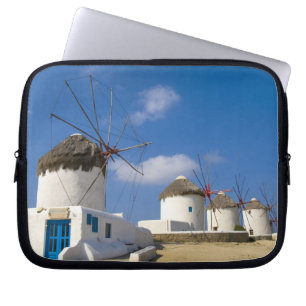 Schöne Windmühlen auf der Insel Mykonos, Laptopschutzhülle