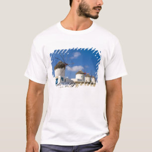 Schöne Windmühlen auf der Insel Mykonos, T-Shirt
