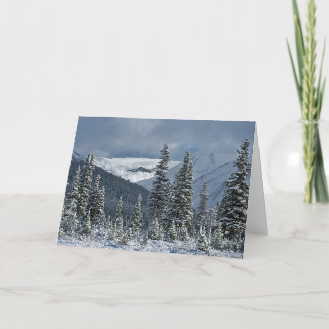Schöne Winterlandschaft - Schnee in den Bergen Karte (Vorderseite)