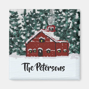 Schöne Wintermauer Magnet