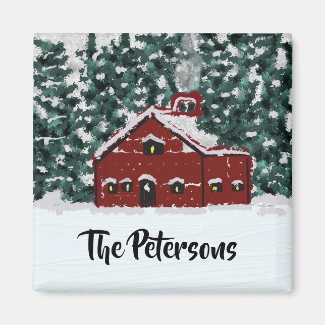 Schöne Wintermauer Magnet (Vorne)