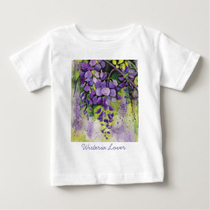 Schöne Wisteria Blume Im T - Shirt Watercolor