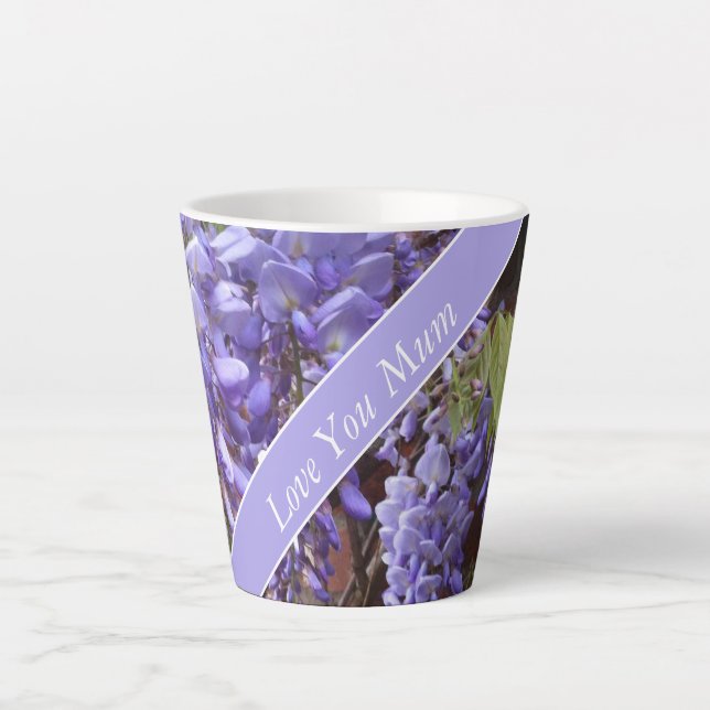 Schöne Wisteria Muttertag essbar Milchtasse (Vorderseite)