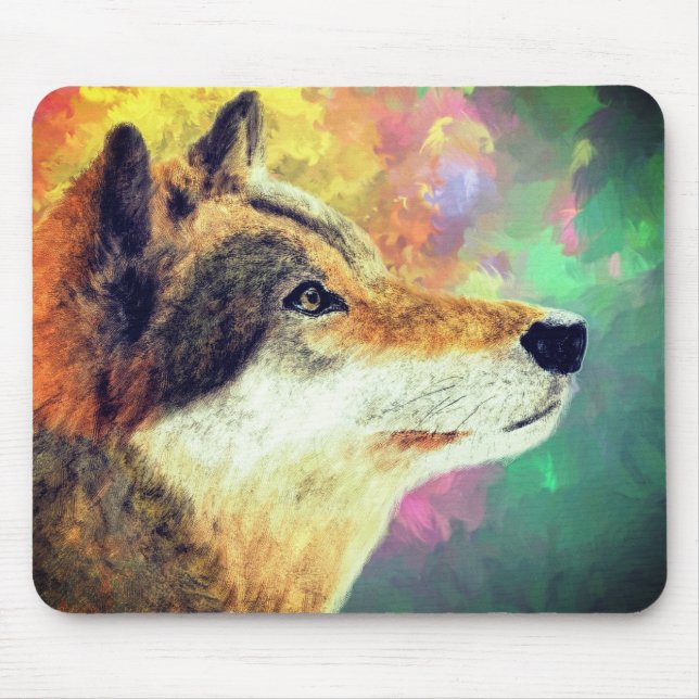 Schöne Wolfskunst Mousepad (Vorne)