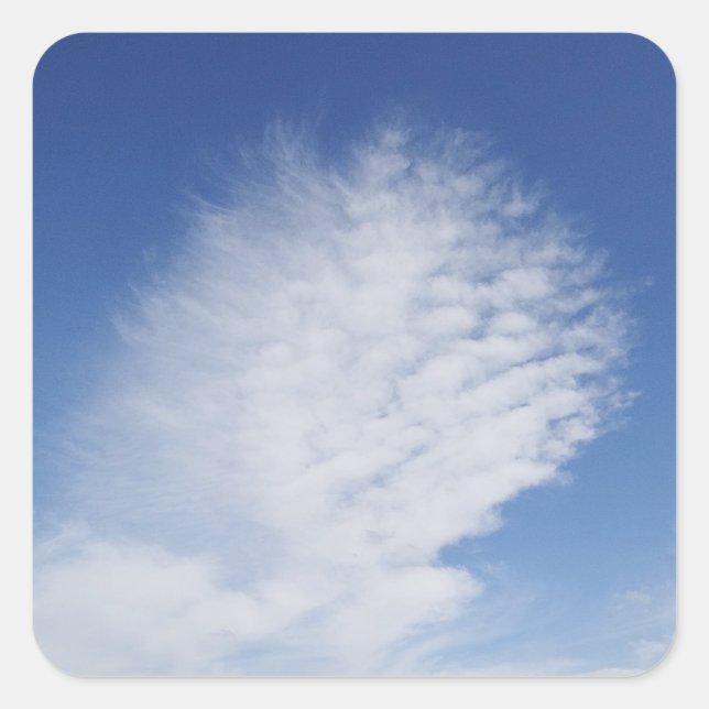 Schöne Wolke Quadratischer Aufkleber (Vorderseite)