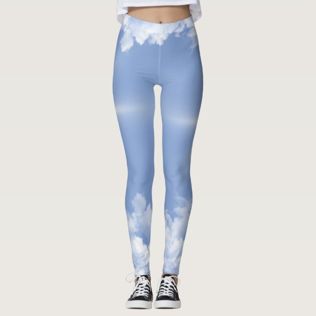 schöne Wolken Leggings (Vorderseite)