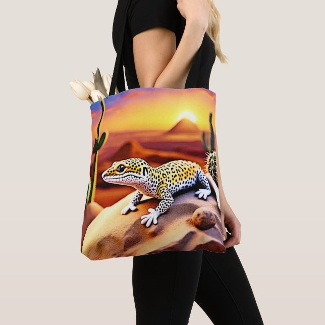 Schöne Wüstenleopard Gecko Design Tasche (Von Nahem)