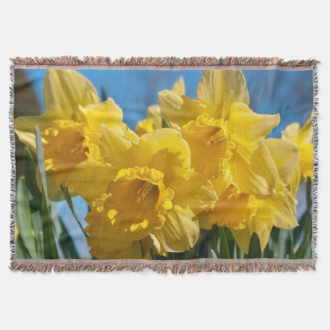 Schöne Yellow Daffodien Decke (Vorderseite)