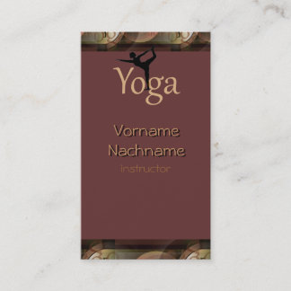 Schöne Yogalehrer Visitenkarte