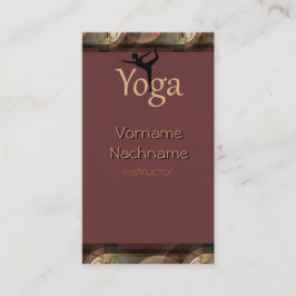Schöne Yogalehrer Visitenkarte